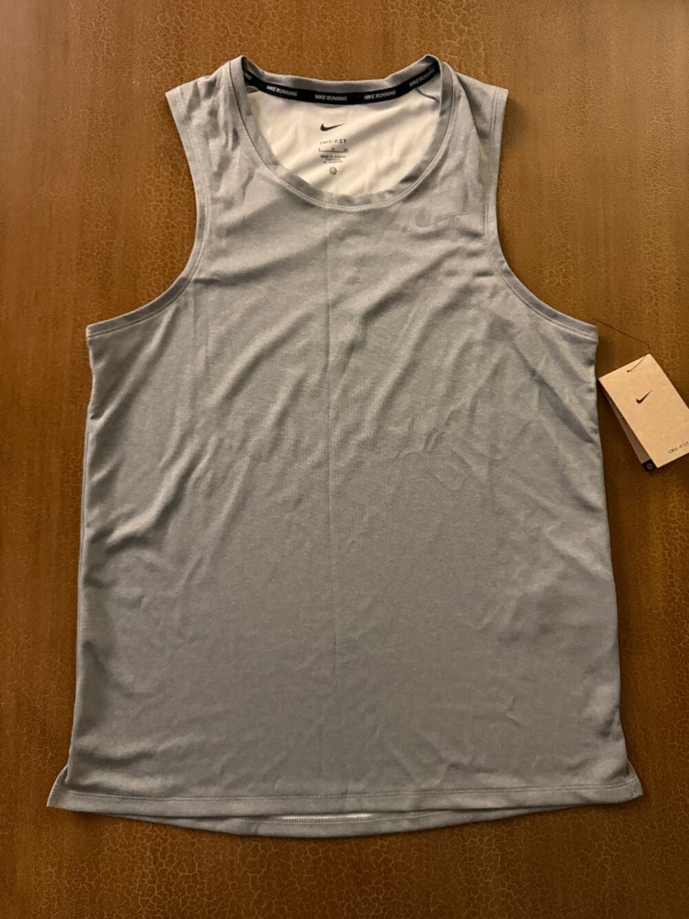 NWT Nike Running Dri-Fit Grey Tank Top - Size Small